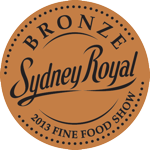 Sydney Royal Fine Food Awards Bronze Medal 2013
