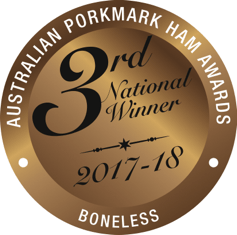 Australian Pork Artisan Ham Awards 3rd Place Australia 2017-2018