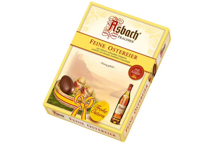 Asbach filled Easteregg pralines with sugar crust 150g Product Image